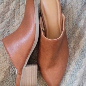 Bohemian brown mules